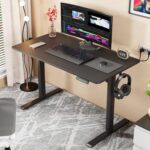 Lukzer Electric Automatic Height Adjustable Sit Stand Desk | Black Frame Black Top | Ergonomic Study Table with Digital Display & Memory Preset Option for Home & Office (EST-003/70 x 110 x 60cm) - Image 2