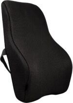 Lumbar Back Support for Car Seat | 2 Years Warranty | Orthopedic Memory Foam Cushion for Back Pain Relief, Office Chair, Sofa Back Rest for Bed, Ergonomic Lumbar Cushion (Back Rest Black) - Image 2