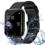 M I Smart Watch for Kids Boys Men Women Girls ID116 Plus 2025 Waterproof Fitness Band for Android iOS – Sports Tracker, Sleep & Heart Rate Monitor – Black - Image 2