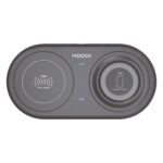 MOOSH Quick Charge Dual Wireless Charging Pad 25W Qi-Certified Charger Pad for Smart Phones Charge While Listening to Music, Streaming Videos, & Video Calls (Black) - Image 2