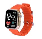 MOOVER Man Watch Kids Smart Watch for Boys Girls–Digital Fitness Tracker Men Wrist Watches with HearTRate,Touchscreen,Alarm&Health Monitor-Sports Watch for Teens&Man Watch (OORANGE) - Image 2