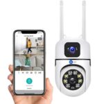 Maizic Smarthome 5+5 MP Dual Lens Mini Ptz CCTV Camera 360 Degree Security WiFi Camera, Pan & Tilt, Color Night Vision 20M, Human Detection, Smart Motion Tracking, 2-Way Talk - Image 2