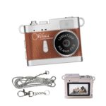 Mini Digital Camera with Filter Modes, 720p HD Video, Flashlight & Keychain | Portable Cute Vlogging Camera for Travel, Gifts & Fun (Tan) - Image 2