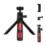 Mini Tripod Stand for Video & Camera, Sturdy Metal Tripod with 360° Ball Head, Adjustable Height Phone Holder for GoPro, iPhone, DSLR - Image 2