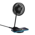Mobilla MCharge Aero | 15W Wireless Charger with Built-In Fan | Adjustable Fan Speed | F - Black - Image 2