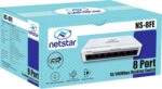 NETSTAR® 8 Port Desktop Switch | 10/100 Mbps Fast Ethernet Network Switch / Hub | Plug & Play | Unmanaged - No Configuration Required | 100% Made in India | NS-8FE - Image 2
