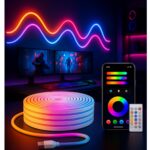Neon Rope,16.4ft Smart RGB+IC LED Strip Lights with App & Remote Control, IP67 Waterproof Flexible Neon String for Bedroom, Music Sync, DIY Multiple Modes for Wall Gaming Home Usb Powered - Image 2