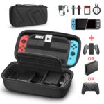 NiTHO SWITCH/SWITCH LITE ARMOUR CASE XL, Carry Case Compatible with Nintendo Switch/Lite Console & Accessories Black Protective Hard Portable Travel Case Shell Pouch - Image 2