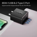 Nothing 65W UltraFast Power Adapter with Dual Port Smart Rapid Charging Block High Efficiency Safe Protection Compact Travel Friendly Charger for Smartphones Tablets Laptops USB-C Devices (Black) - Image 2