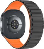 OBOE Silicone Strap Magnetic Band 'COMPATIBLE WITH' Samsung Galaxy Watch 8 40mm 44mm/Galaxy Watch 8 Classic (Black-Orange) [WATCH NOT INCLUDED] - Image 2