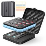ORICO SD Card Holder, 19 Slots SD Card Storage for 16 TF Card & 3 M.2 SSD, Water-Resistant, Anti-Shock, Dust-Proof Memory Card Case with Labels - Image 2