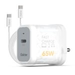 Oakter 65W Fast Charger | Type-C Fast Charging Adapter for Laptop, Mobile, MacBook, iPhone 15 & Newer, iPad, Samsung | White | 3- Pin Plug (Adapter with Cable) - Image 2