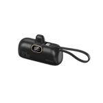 One Life VoltGo Power Bank, 5000mAh, 22.5W Fast Charging, Built-in Cables, LED Display, Black (Black) - Image 2