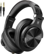 OneOdio A70 Bluetooth Over Ear Headphones, Wireless Headphones w/ 72H Playtime, Hi-Res, 3.5mm/6.35mm Wired Audio Jack for Studio Monitor (Black) - Image 2