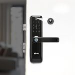 Ozone Smart Door Lock with Camera, Wi-Fi Enabled, 6 Way Access (Fingerprint, Password, RFID, App, OTP Unlock, Emergency Key), Auto Secure Alarm, USB Backup, Black, 2 Year Warranty + Free Installation - Image 2