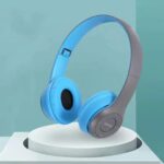 P47 Wireless Portable Gaming Headphone Microphone Stereo Card Support Bluetooth Headset (Blue) - Image 2
