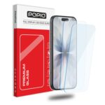 POPIO Borderless Military-Grade Gorilla Tempered Glass for iPhone 17 Pro / 17/16 Pro (Transparent) Case Friendly Full Screen Coverage with Installation Kit, Pack of 2 - Image 2
