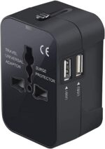 PRV USB Universal Travel International All in One Worldwide Travel Multi Plug Adapter Cable and with Multi Type Power Outlet USB Smart Charging Charger for USA EU UK AUS Work 150+ Countries Cell - Image 2