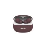 Philips TAT1150RD/94 Premium Wireless Earbuds with ANC,Quad Mic ENC,Up to 55 Hr Playtime,13mm Neodymium Drivers,Multipoint, ergonomically Designed,IPX5 Water Resistance, Fast Charging(Red Mahogany) - Image 2