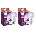 Philips WiZ 10W E27 Wi-Fi & Bluetooth LED Smart Bulb with Music Sync, Compatible with Amazon Alexa & Google Assistant, 16 Million Colours & Motion Sensing Technology | Pack of 2 - Image 2