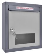 Plantex All in one Multipurpose use Box- Letter Box/Post Box for Gate Home and Office/Suggestion Box for Office use/Complaint/Donation Box with Lock Table Top or Wall Mount Pack of 1 - (Grey) - Image 2
