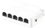 PoE Switch 5 Port, 1 in 4 Out Extender, Repeater Support IEEE802.3af/at/bt Powered 90W, 100Mbps Ethernet Powered Passthrough Switch, Extend 250m(328ft), Wall and Din-Rail Mount - Image 2