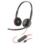 Poly (Plantronics) Blackwire 3220 Stereo Headset, On Ear w/Noise-canceling mic, 118g, Connect to Mobile/Tablet via USB-C/A, Lightweight Metal Headband, Dynamic EQ, Hi-Fi Stereo, Black, 9P7X8AA - Image 2