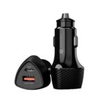Portronics 51W Car Power 16 Fast Car Charger with Dual Output, 51 Watts Total (18W USB + 33W Type C PD), Fast Charging, Adapter for iPhone & Android Smartphones and Tablets (Black) - Image 2