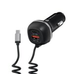 Portronics 71W Car Power 1C Triple Output Fast Car Charger with 33W Type-C Cable, 20W Type-C PD, 18W USB Port, Fast Charging Adapter Compatible with Cars for iPhone & Android Smartphone (Black) - Image 2