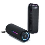 Portronics Breeze 5 25W Portable Wireless Bluetooth Speaker with in Built Mic,6 Hrs Playtime,RGB LEDs,TWS Mode,BT 5.3v,USB Drive,SD Card,AUX in,FM Radio,IPX5 Water Resistant,Type C Charging(Black) - Image 2