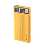 Portronics Luxcell 10K 10000 mAh Designer Power Bank with 22.5W Max Output, LED Indicator, Mach USB-A Output, Type C PD Output, Type C Input, Wake Up Button(Yellow) - Image 2