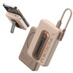 Portronics Revvo 15W Magsafe Wireless Powerbank 10000mAh Fast Charging Powerbank,Detachable Type C Cable,Mobile Stand,Type C Input/Output PD Port,iPhone 12 & Above,Android & Qi Enabled Devices(Mocha) - Image 2
