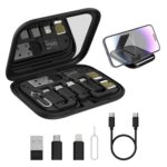 Portronics Snapcase 60W Multifunctional Fast Charging Data Cable Kit, Conversion Set USB A & Type C to Male Micro/Type C/Lightning,Data Transfer,Sim Storage,Sim Eject Pin,Pocket Mirror,Phone Holder - Image 2
