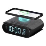 Portronics VoltClock 15W Wireless Charger for All Compatible Wireless Charging Smartphones, Digital Clock, 2 Alarm Setting with Snooze Button, Room Temperature Display,Wireless Fast Charging(Black) - Image 2