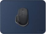 Premium Vegan Leather Mouse Pad |25X21cm| 2.4mm Thick(Padded)|Stitched, Reversible use, Splash-Proof, Anti-Skid for Gaming, Computer, Laptop, Home&Office in a Fresh Modern Design| Blue - Image 2