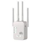 PunnkFunnk 300Mbps WiFi Signal Booster | 2.4GHz Wireless Repeater with 4 Antennas | Dual LAN Port Router & Access Point | Plug & Play for Home WiFi - Image 2