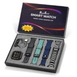PunnkFunnk H9 Black Dial Smartwatch Combo, 4 Straps, 2.01'' HD Display, Bluetooth Calling, IP67, Crown Control, Fitness Tracker with Heart Rate & SPO₂, 100+ Sports Modes for Men & Women (Black Dial) - Image 2