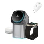 Qi2 Magnetic Wireless 3-in-1Charging Station| Full Touch 180° Rotating Fast Charger for Apple, Iwatch & Airpods| Magsafe Charger with 15W Charger (30W PD Fast Charger Included) - Image 2