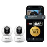 Qubo Smart 360° 4MP Home Security Camera| Free 1-Year Subscription [Pack of 2] | Ultra 2K Wi-Fi Indoor CCTV |AI Person Detection| Auto Alarm| NightPulse Vision| SD & Cloud Storage| Made in India - Image 2