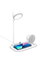 REMAXX Acrylonitrile Butadiene Styrene Retrowave Multipurpose 3 In 1 Desk Lamp With 15W Wireless Charger And Bluetooth Speaker & Mic For Calls 360° Adjustable Lamp, Color Lights, Led - Image 2