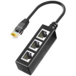 RJ45 Ethernet Splitter Cable, RJ45 Y Splitter Adapter 1 to 3 Port Ethernet Switch Adapter Cable for CAT 5 / CAT 6 LAN Socket Connector Cat5 Cat6 Cable - Image 2