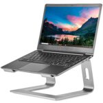 RUBOXA Ergonomic Laptop Stand for Desk - Elevated Computer Stand With Nonslip Tabs - Prevents Shoulder, Back and Neck Pain and Overheating (Silver) - Image 2