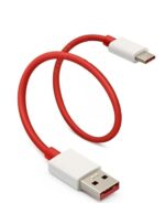 Red Type C to USB Mini Short for One-plus Small Type C Cable, Dash Warp Charge Power Bank Fast Charging Cable 30 cm 4a Fast Charging with Wall Charger only - Image 2