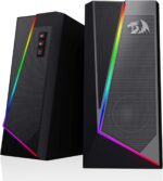 Redragon GS520 Anvil RGB Desktop Speakers, 2.0 Channel PC Computer Stereo Speaker with 6 Colorful LED Modes, Enhanced Sound and Easy-Access Volume Control, USB Powered w/ 3.5mm Cable - Image 2