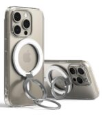 Ringke Smart Ring Magnetic [360 Degree Rotation] Phone Ring Holder, Foldable Adjustable Finger Kickstand, Magnetic Cell Phone Grip Compatible with All iPhone & Android Smartphones - White - Image 2