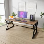 Riyan Luxiwood® Daffodil Computer Table in Engineered Wood with Flat Surface, Multi-Usage Laptop Desk & Home Office, Desk Sturdy Gaming Table (Beige) (1 Years Warranty) - Image 2