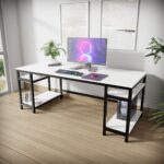 Riyan Luxiwood® Edward Computer Table in Engineering Wood for Home & Office, Simple Style Desk, Scratch Resistance Surface, Easy to Assemble. (White) - Image 2