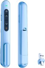 Rts USB/Type-C 2 in 1 Laser Pointer |Wireless Presenter for Presentation | Slide Changer, USB Power Point Remote Control Pen | for Google Slides/Keynote/PPT/Mac/PC/Computer/Laptop/Projector (Blue) - Image 2