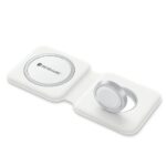 SEVENAIRE MagCharge D1950 Duo 2-in-1 Wireless Charger Dock- White | 15W Fast Wireless Charging Pad | Mag-Safe Compatible, Foldable & Portable for iPhones, iWatch - Image 2
