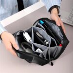 SHIVEXIM Electronic Organizer Accessory Cable Organiser Bag Water-Resistant Travel Essentials Tech Pouch for Charger, Cables, Hard Drive, Power Bank, Memory Card (Black) - Image 2